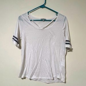 White Tee w/ Crisscross